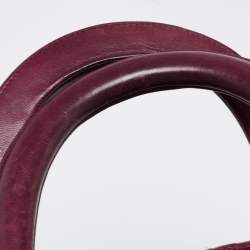 Pre Owned Dior Burgundy Leather Karenina Hermitage Satchel