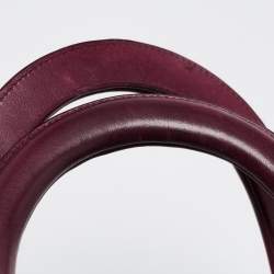 Pre Owned Dior Burgundy Leather Karenina Hermitage Satchel