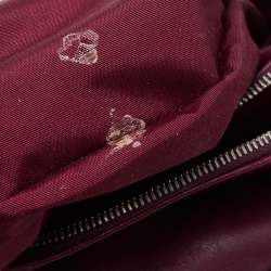 Pre Owned Dior Burgundy Leather Karenina Hermitage Satchel