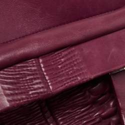 Pre Owned Dior Burgundy Leather Karenina Hermitage Satchel