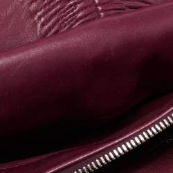 Pre Owned Dior Burgundy Leather Karenina Hermitage Satchel