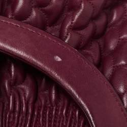 Pre Owned Dior Burgundy Leather Karenina Hermitage Satchel