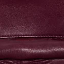 Pre Owned Dior Burgundy Leather Karenina Hermitage Satchel
