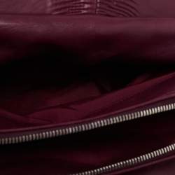 Pre Owned Dior Burgundy Leather Karenina Hermitage Satchel