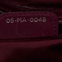 Pre Owned Dior Burgundy Leather Karenina Hermitage Satchel