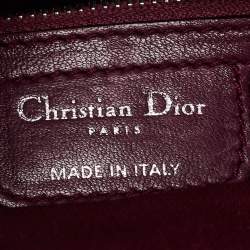 Pre Owned Dior Burgundy Leather Karenina Hermitage Satchel