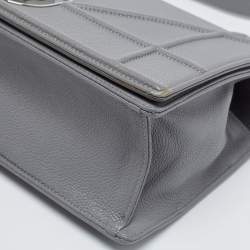 Pre Owned Dior Grey Leather Medium Diorama Shoulder Bag