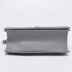 Pre Owned Dior Grey Leather Medium Diorama Shoulder Bag