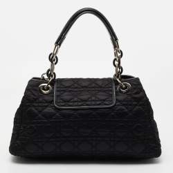 Pre Owned Dior Black Nylon And Leather Charming Satchel