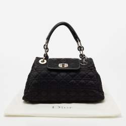 Pre Owned Dior Black Nylon And Leather Charming Satchel