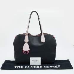 Pre Owned Dior Black/Pink Leather Addict Shopping Tote