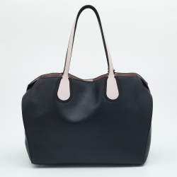 Pre Owned Dior Black/Pink Leather Addict Shopping Tote