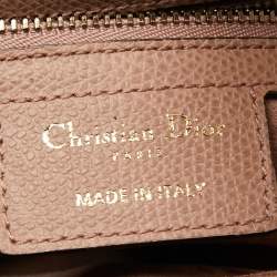 Pre Owned Dior Pink Leather Saddle Shoulder Bag