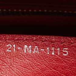 Pre Owned Dior Brick Red Ostrich Large Lady Dior Tote