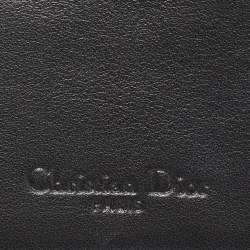 Pre Owned Dior Black Cannage Patent Leather Lady Dior Card Holder