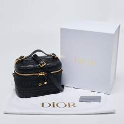 مملوكة مسبقًا Dior Black Cannage Leather Small Diortravel Vanity Case