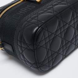 مملوكة مسبقًا Dior Black Cannage Leather Small Diortravel Vanity Case