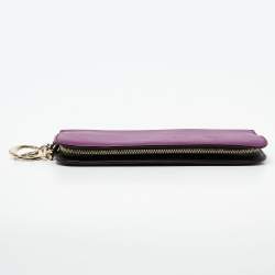 Pre Owned Dior Purple Leather Diorissimo Long Wallet