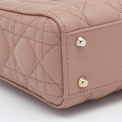 مملوكة مسبقًا Dior Nude Cannage Leather Mini Lady Dior Tote