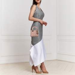 مملوكة مسبقًا Dior Nude Cannage Leather Mini Lady Dior Tote