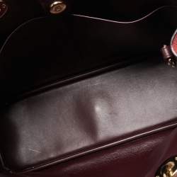 Pre Owned Dior Red Leather Medium Diorissimo Shopper Tote