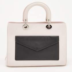 Pre Owned Dior Tri Color Leather Diorissimo Pocket Tote