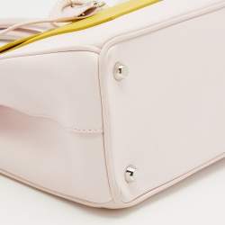 Pre Owned Dior Tri Color Leather Diorissimo Pocket Tote
