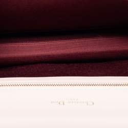 Pre Owned Dior Beige Patent Leather Medium Diorama Shoulder Bag