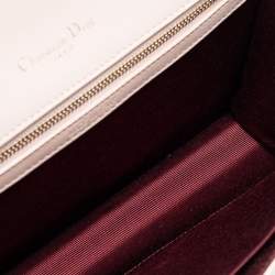 Pre Owned Dior Beige Patent Leather Medium Diorama Shoulder Bag