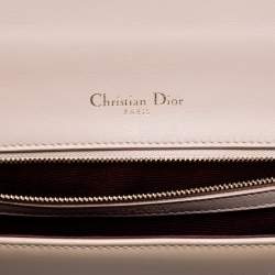 Pre Owned Dior Beige Patent Leather Medium Diorama Shoulder Bag