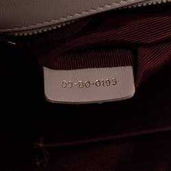 Pre Owned Dior Beige Patent Leather Medium Diorama Shoulder Bag