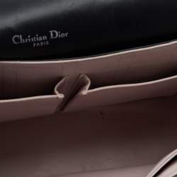 مملوكة مسبقًا حقيبة ديور ميس ديور جلد كاناج أسود بقلاب كبيرة