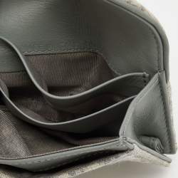 Dior White/Grey Oblique Canvas Saddle Card Holder
