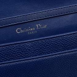 Pre Owned Dior Blue Leather Diorama Wallet On Chain