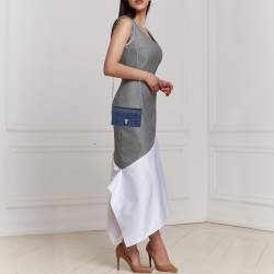 Pre Owned Dior Blue Leather Diorama Wallet On Chain