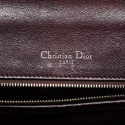 Pre Owned Dior Burgundy Leather Medium Diorama Flap Shoulder Bag