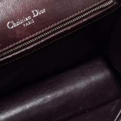 Pre Owned Dior Burgundy Leather Medium Diorama Flap Shoulder Bag