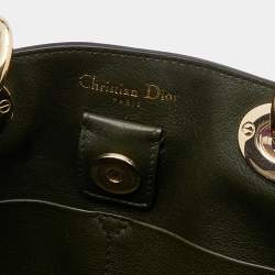 Pre Owned Dior Purple Leather Medium Diorissimo Tote