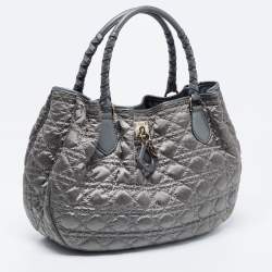 مملوكة مسبقًا حقيبة هوبو ديور دلاية جلد وساتان مبطن كاناج أرجوانية