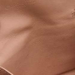 Pre Owned Dior Pink Leather Ultra Matte Nano Saddle Chain Pouch