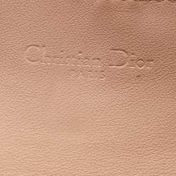 Pre Owned Dior Pink Leather Ultra Matte Nano Saddle Chain Pouch