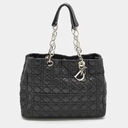 Dior Black Cannage Leather Large Soft lady Dior Tote