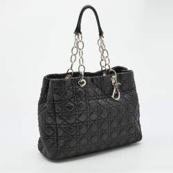 Dior Black Cannage Leather Large Soft lady Dior Tote