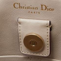 Pre Owned Dior Yellow Leather Medium Diorissimo Shopper Tote
