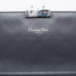Pre Owned Dior Metallic Silver Leather Miss Dior Promenade Chain Bag