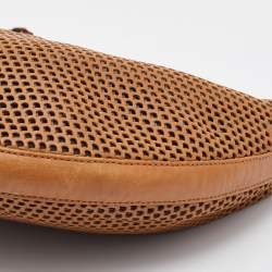 مملوكة مسبقًا Dior Brown Laser Cut Leather Vintage Hobo