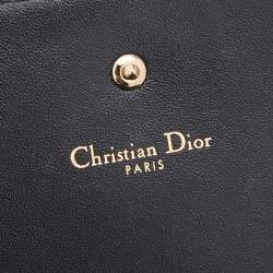 Pre Owned Dior Maroon Crinkled Leather Diorama Wallet On Chain