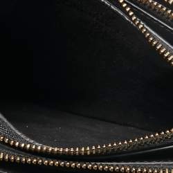 Pre Owned Dior Black Leather Saddle Triple Zip Crossbody Bag