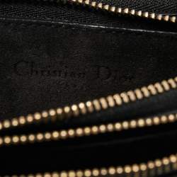Pre Owned Dior Black Leather Saddle Triple Zip Crossbody Bag
