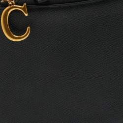 Pre Owned Dior Black Leather Saddle Triple Zip Crossbody Bag